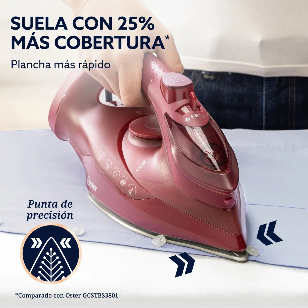 (LLEGANDO 27 DE JULIO) Plancha de Ropa a Vapor Oster® AeroGlide S7200 – GCSTAC7201 | Suela Aeroceramic y 1250W