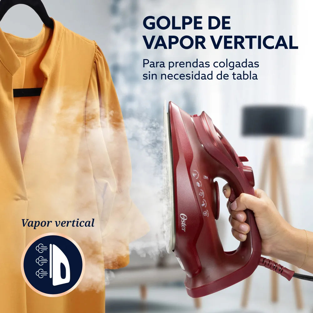 (LLEGANDO 27 DE JULIO) Plancha de Ropa a Vapor Oster® AeroGlide S7200 – GCSTAC7201 | Suela Aeroceramic y 1250W