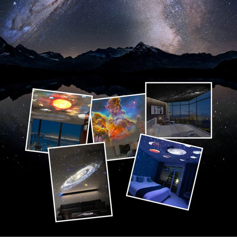 Proyector De Estrellas Y Galaxias Para Techo Y Habitaciones. Lampara De Espacio. Área De Proyección De Hasta 12.5 M². AB1548