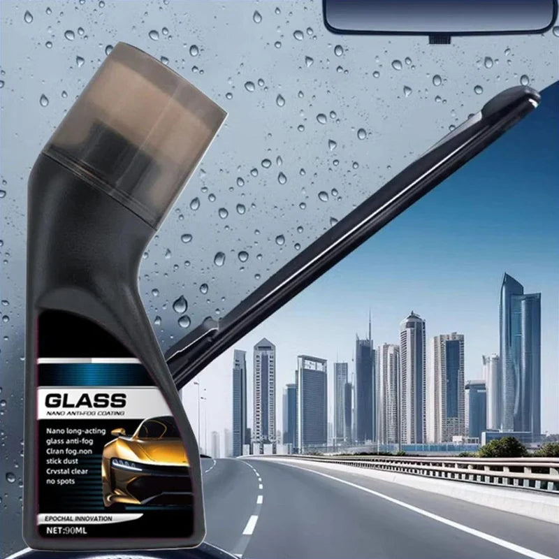 Recubrimiento Antiempañante Para Vidrios. Protector Nano Para Parabrisas, Espejos Y Cristales De Auto. 90Ml. Incluye Esponja. LT882