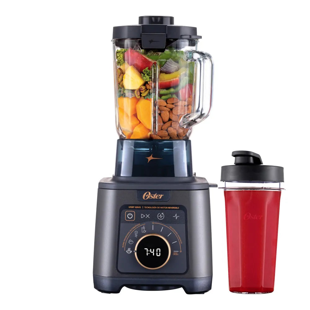 (LLEGANDO 15 DE OCTUBRE) Licuadora Profesional Oster Titan 2200W con Motor Reversible, Vaso de Vidrio Boroclass 2.5L, 4 Programas y 5 Velocidades BLSTXT-XG