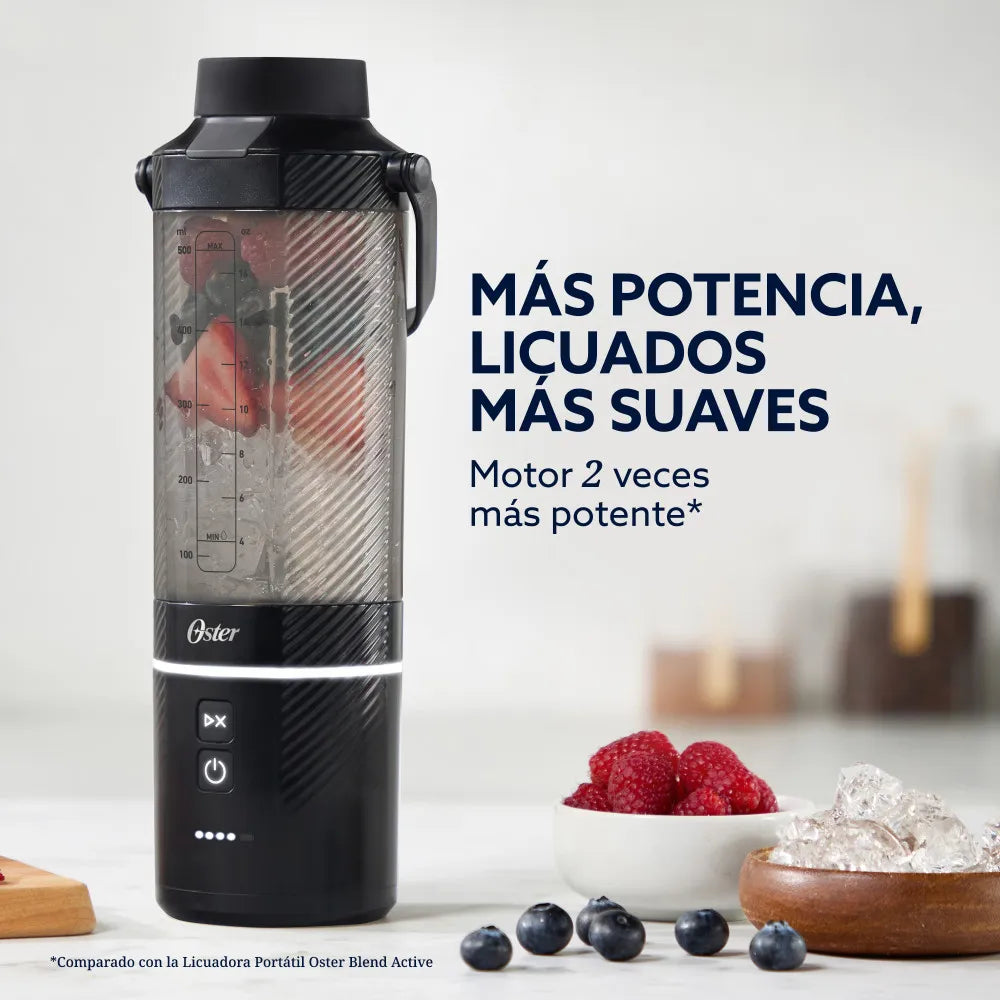 (LLEGANDO 1 DE SEPT) Licuadora Portátil Oster GoMAX BLSTGFP-B20 590 ml – 100W, Recargable USB-C, Color Negro