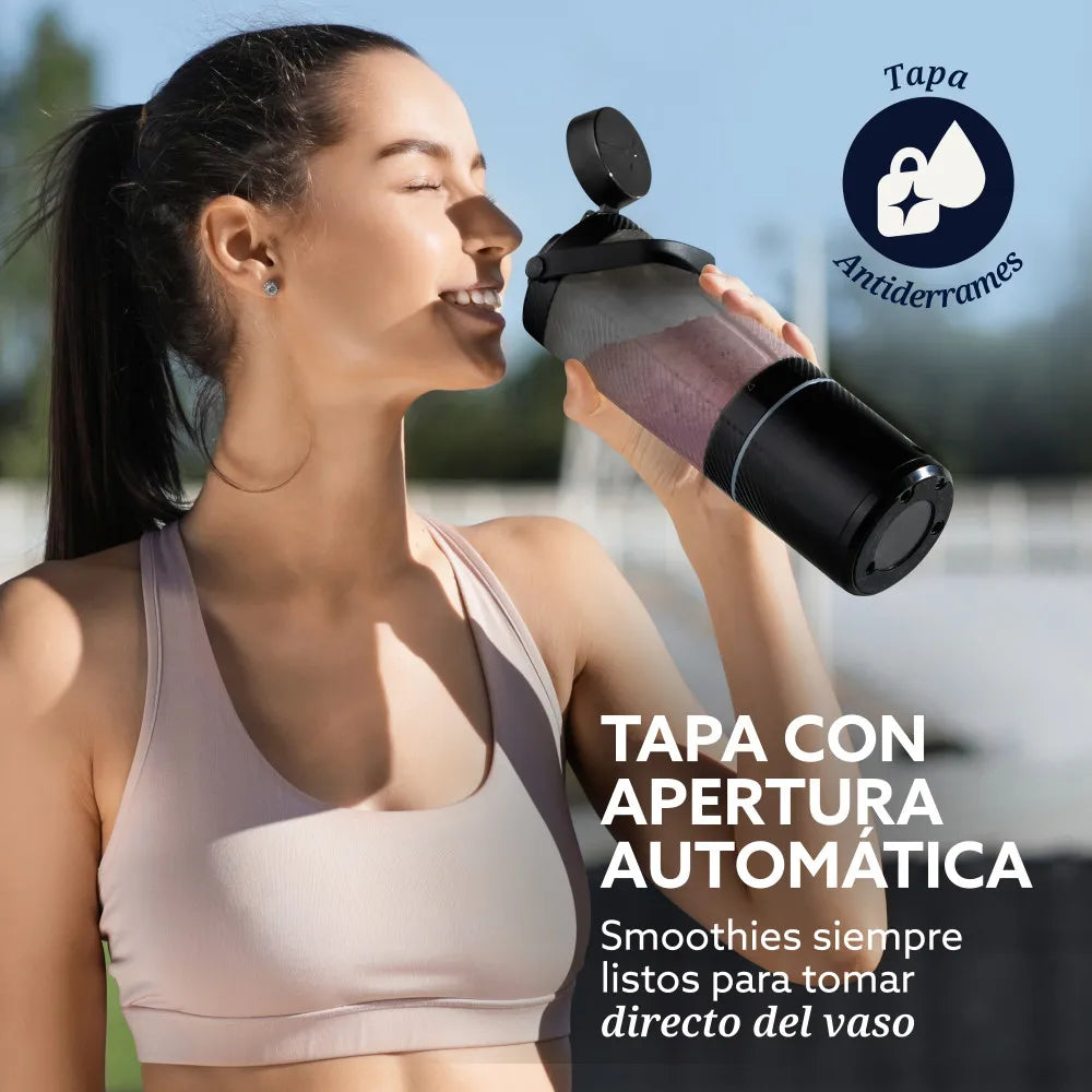 (LLEGANDO 1 DE SEPT) Licuadora Portátil Oster GoMAX BLSTGFP-B20 590 ml – 100W, Recargable USB-C, Color Negro