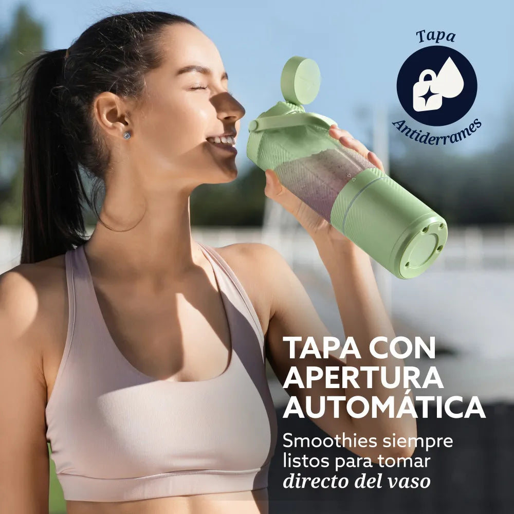 (LLEGANDO 1 DE SEPT) Licuadora Portátil Oster GoMAX BLSTGFP-M20 590 ml – 100W, Recargable USB-C, Color Verde
