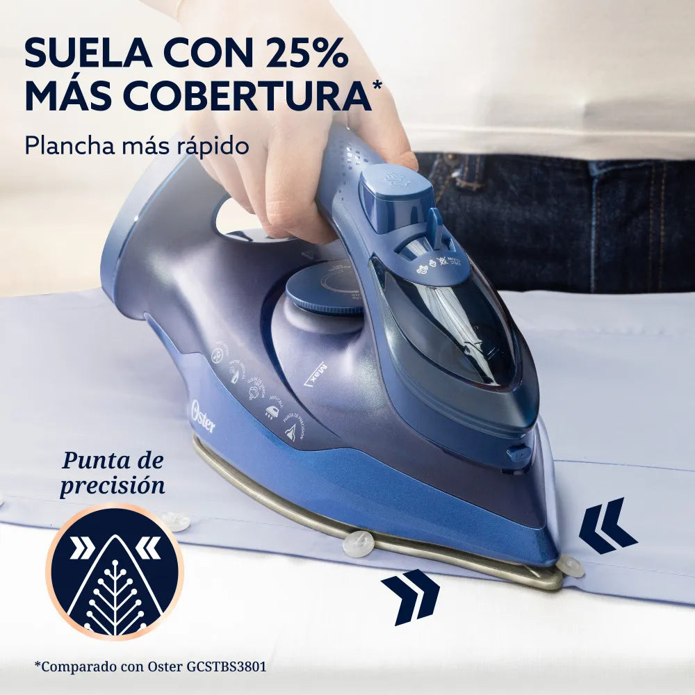 (LLEGANDO 27 DE JULIO) Plancha de Ropa a Vapor Oster® AeroGlide S7200 – GCSTAC7202 | Suela Aeroceramic y 1250W