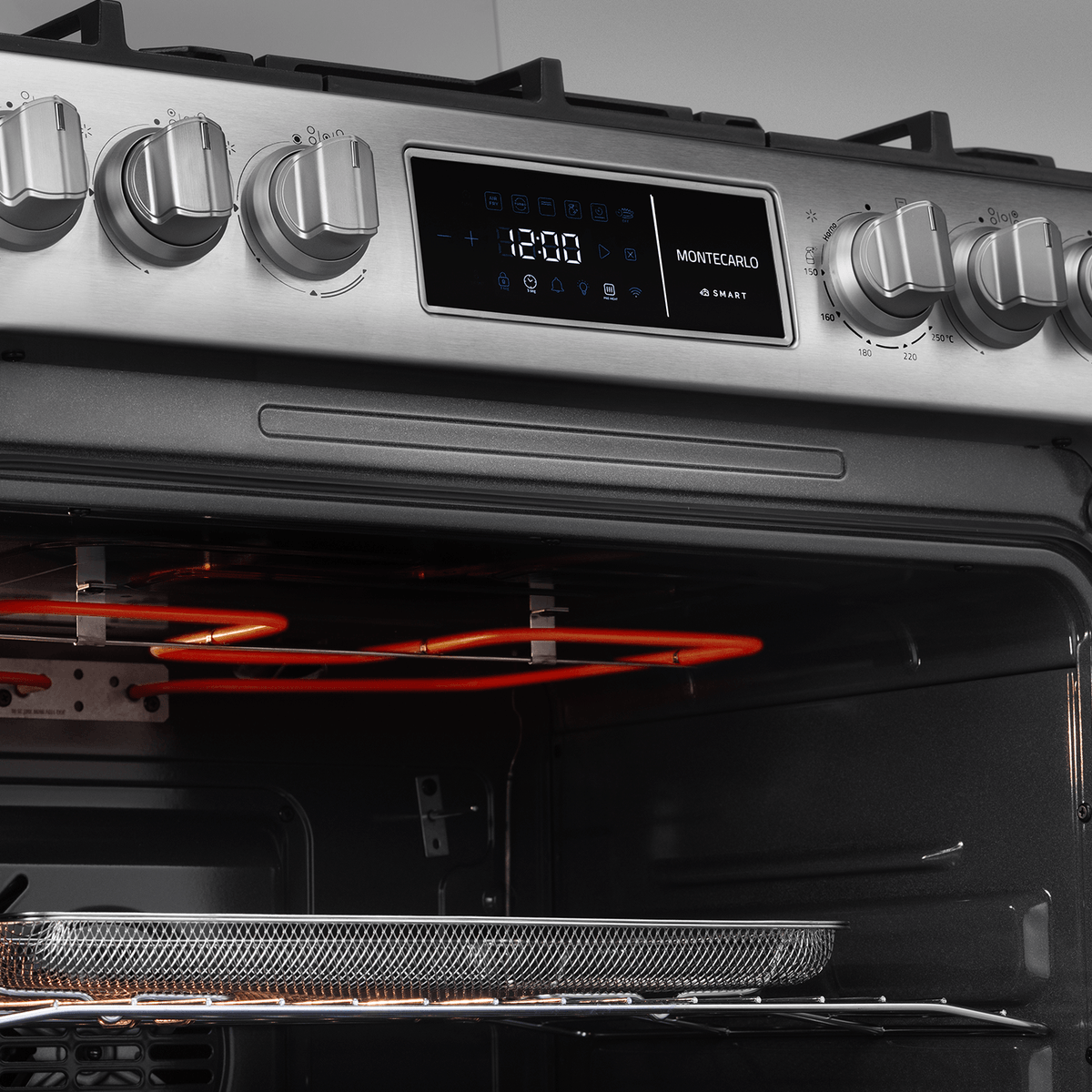 Estufa con Horno a Gas Indurama Montecarlo Zafiro 30” 5 Quemadores – Croma