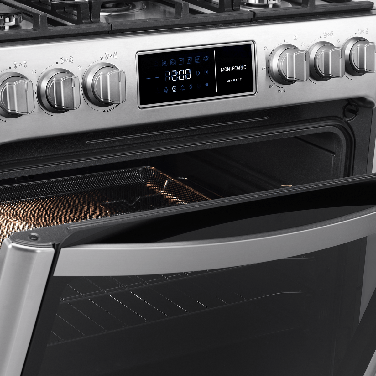 Estufa con Horno a Gas Indurama Montecarlo Zafiro 30” 5 Quemadores – Croma