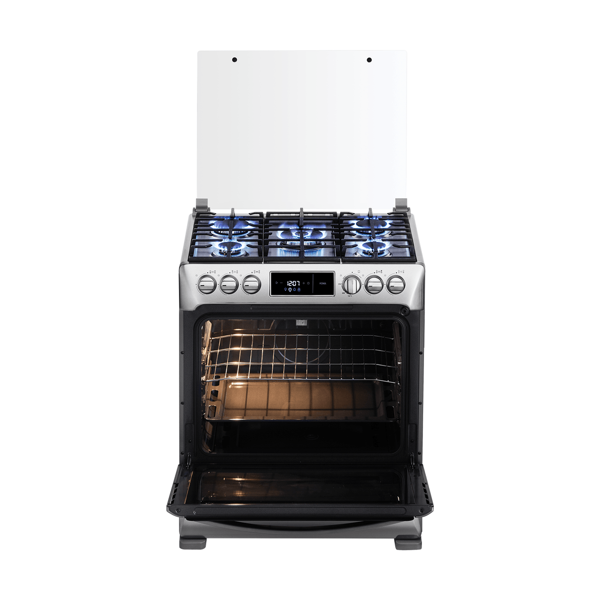 Estufa con Horno a Gas Indurama Roma Zafiro 30” 5 Quemadores con Control Touch