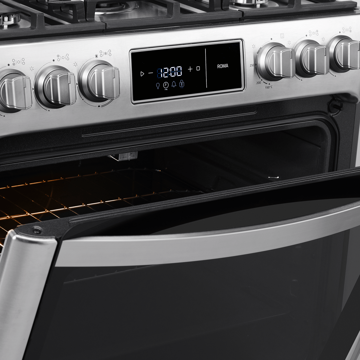 Estufa con Horno a Gas Indurama Roma Zafiro 30” 5 Quemadores con Control Touch