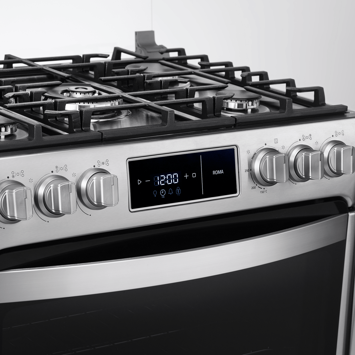 Estufa con Horno a Gas Indurama Roma Zafiro 30” 5 Quemadores con Control Touch