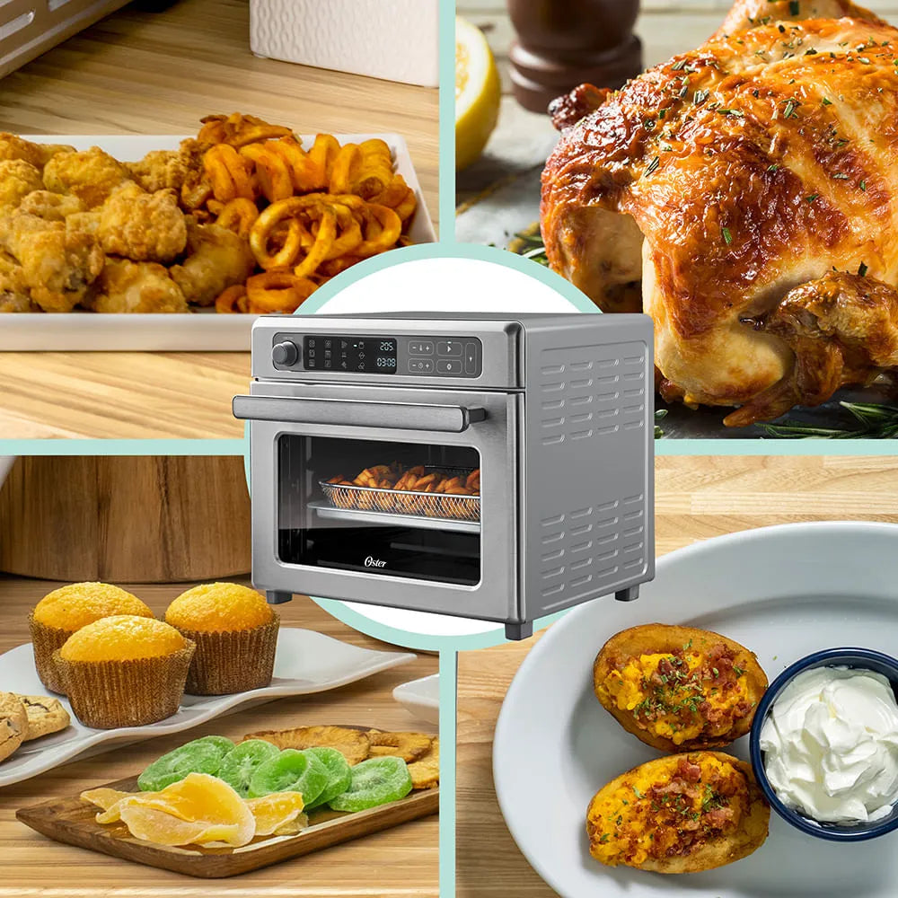 (LLEGANDO 15 DE OCTUBRE) Horno Eléctrico Digital Oster con Freidora de Aire 22 Litros, 12 Funciones, Convección y Revestimiento Antiadherente TSSTTVDAF1NS