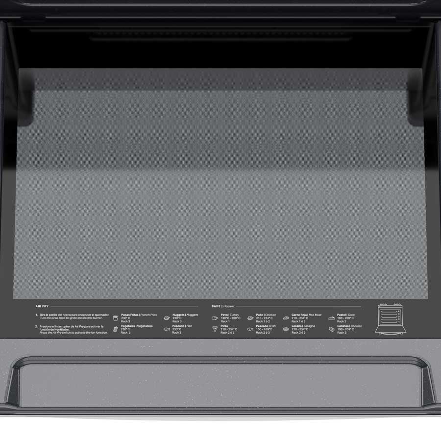 Estufa con Horno a Gas Whirlpool LWFR5050S de 30 Pulgadas con 6 Quemadores, Air Fry y Acero Inoxidable