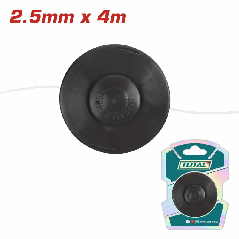 4 Mts Rollo De Linea 2.5Mm Para Desmalezadora (PARA EQUIPOS TP53144141-TP5624421) TGTLS2545