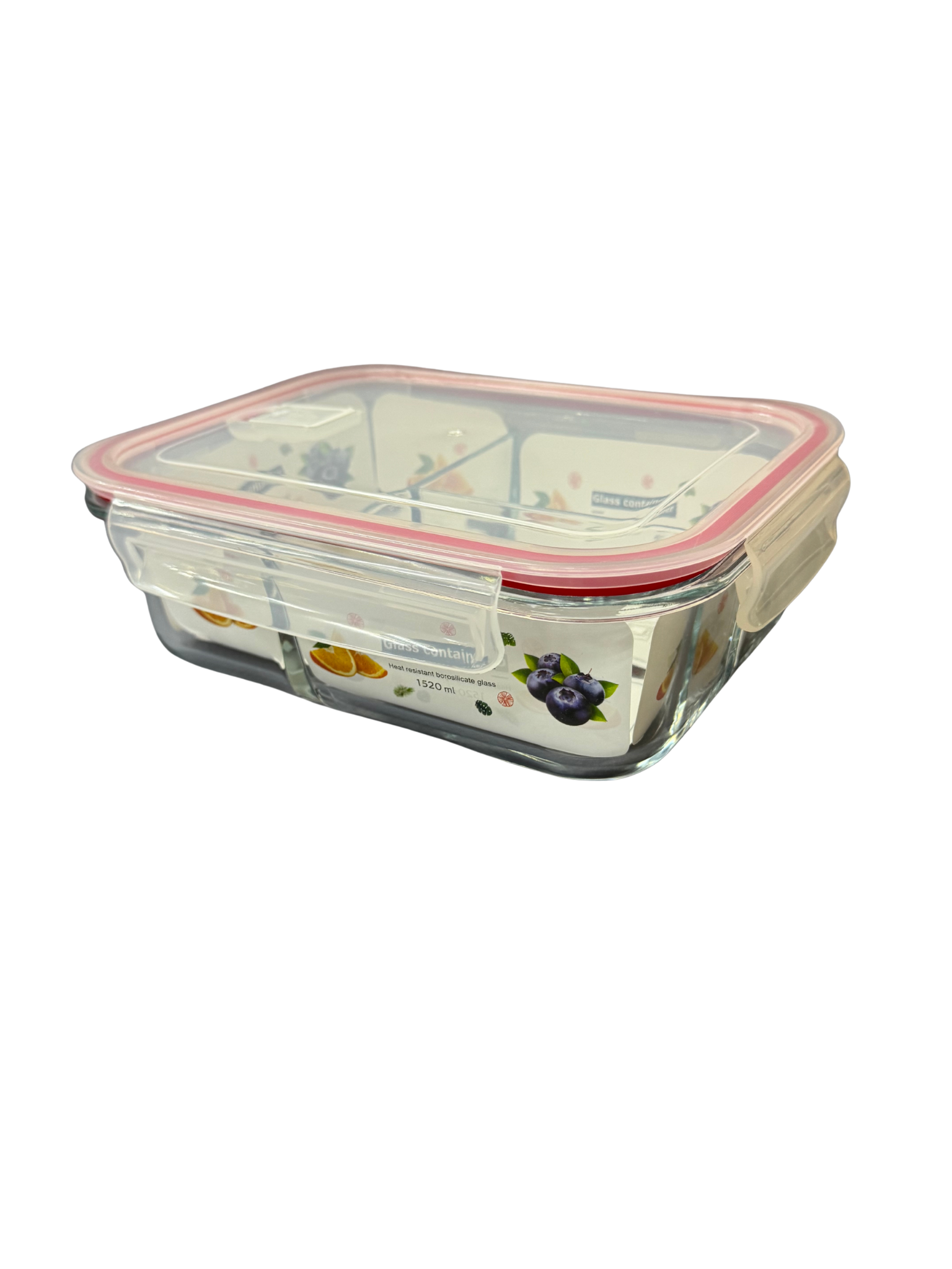 Envase de Vidrio con Tapa 1520ml 16767-9-3 Lonche. Lonchera. Vasija.