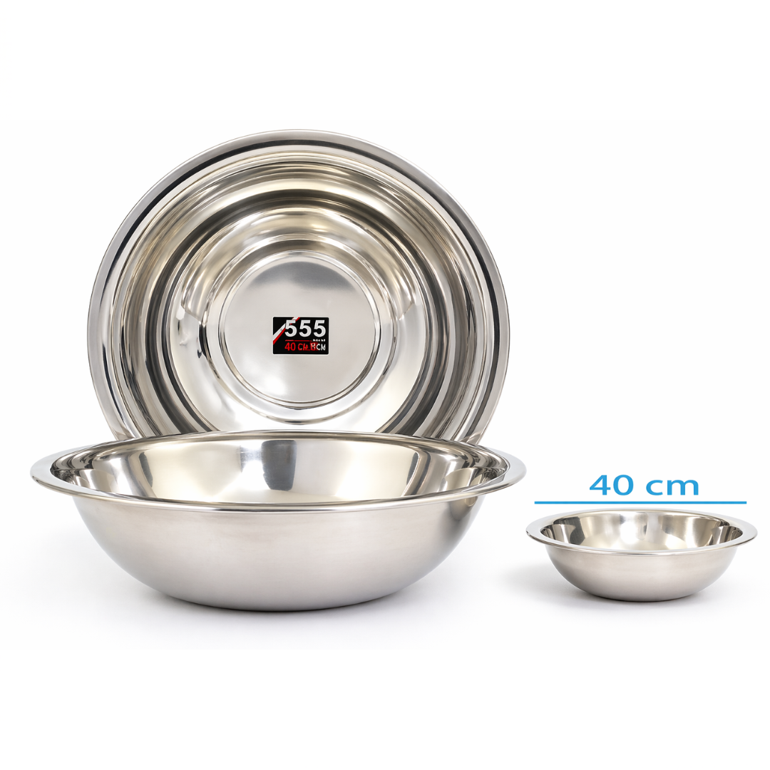 Bowl de Acero Inoxidable 40cm 555 BASIN-40 Plato. Platón.