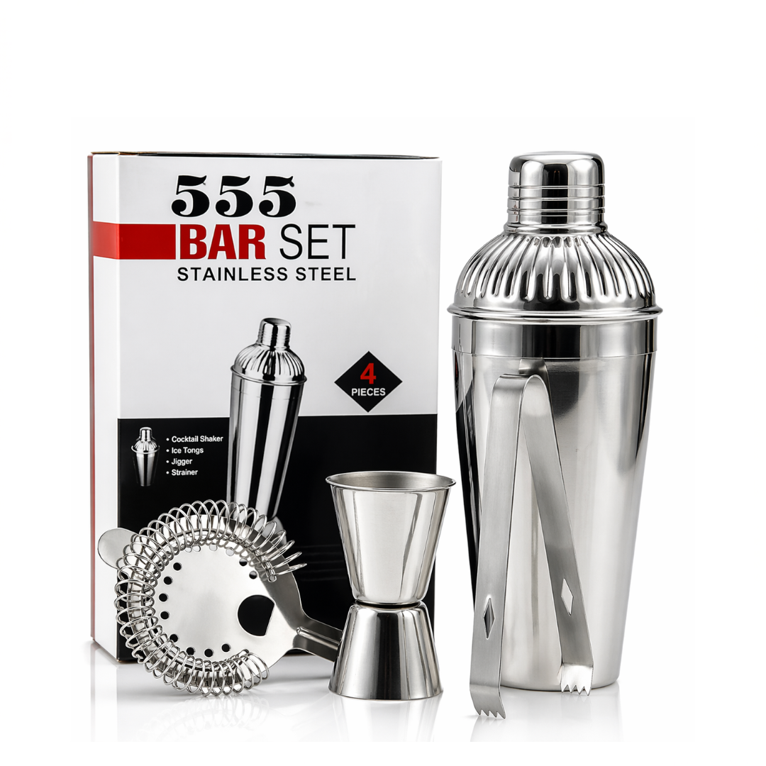 Set de Coctelera 3 Piezas en Acero Inoxidable 600ml 555 MI-4216 555