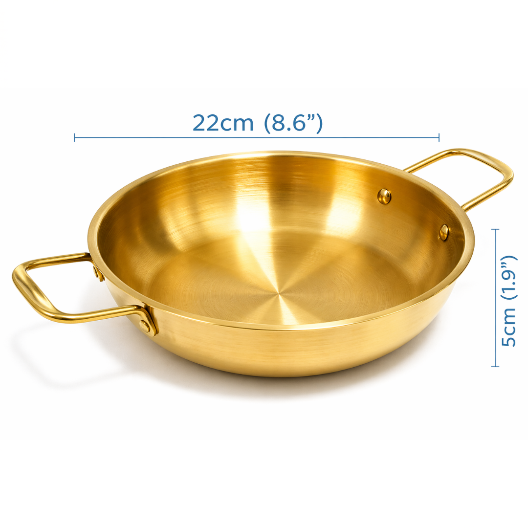 (LLEGANDO 5 DE MAYO) Cacerola de Metal Dorado 3 Tamaños Disponibles BP-2060 / BP-2061 / BP-2062