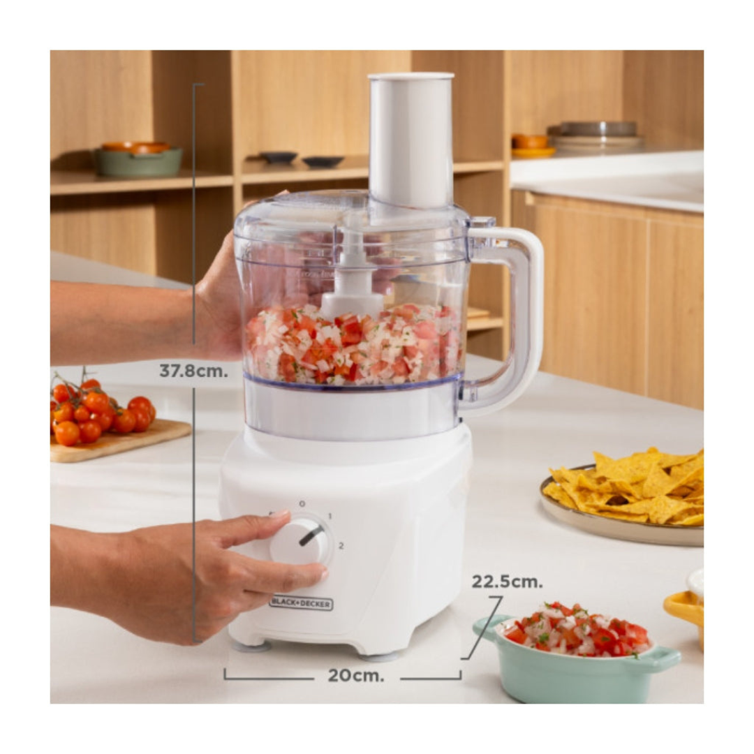 (LLEGANDO 27 DE MARZO) Procesador de Alimentos 8 Tazas Black and Decker Blanco FP4342-2WDLA