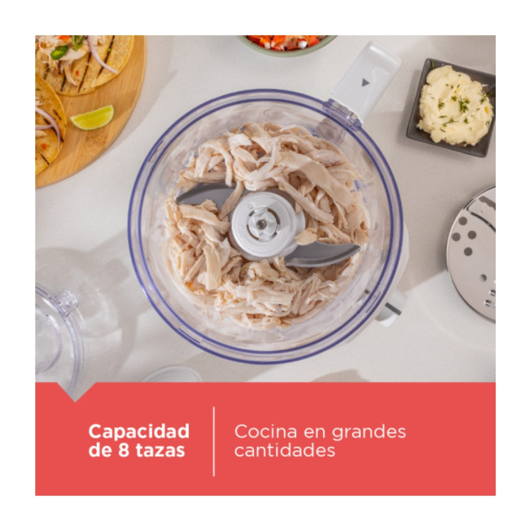 (LLEGANDO 27 DE MARZO) Procesador de Alimentos 8 Tazas Black and Decker Blanco FP4342-2WDLA