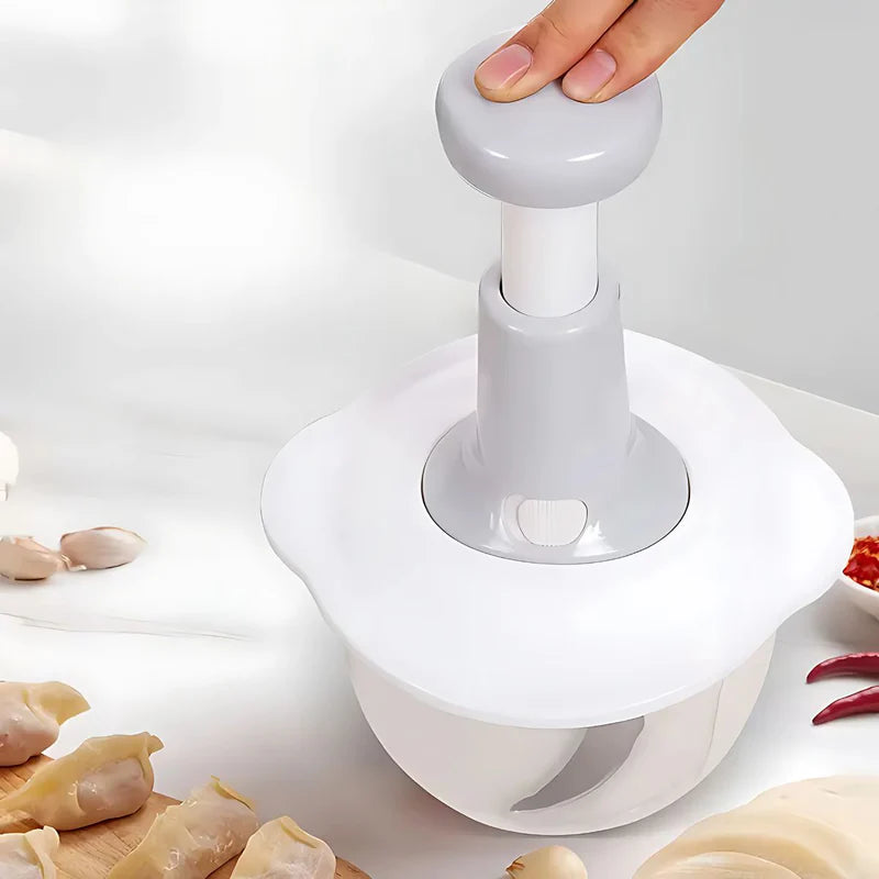 Procesador Picador De Alimentos Manual Con Cuchillas De Acero Inoxidable 1.5L Triturador Picador De Verduras, Frutas Y Carnes. AB1474