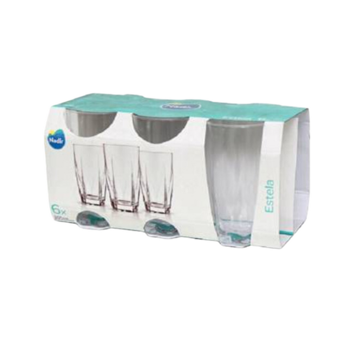 Set de 6 Vasos de Vidrio 460ml/15oz Nadir 8131