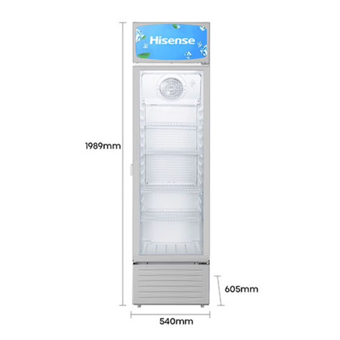 Refrigeradora de Vitrina Hisense No Frost 198.9x54x60.5cm SC282