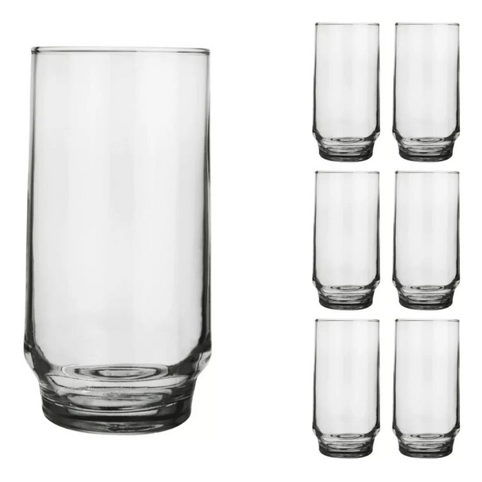 Set de 6 Vasos de Vidrio 410ml/14oz Nadir 9135