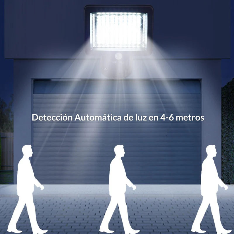 Lámpara Reflector Solar Exterior LED 5.5V Con Sensor De Movimiento Panel Separado Ajustable Impermeable. Luz De Seguridad Jardín Patio Control Remoto Y Autonomía 12H LT806