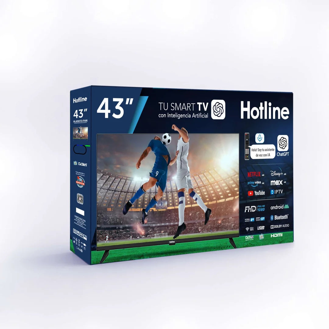 Televisor Smart Tv con Chapgpt 43" Hotline HL43S5T2-FHAI