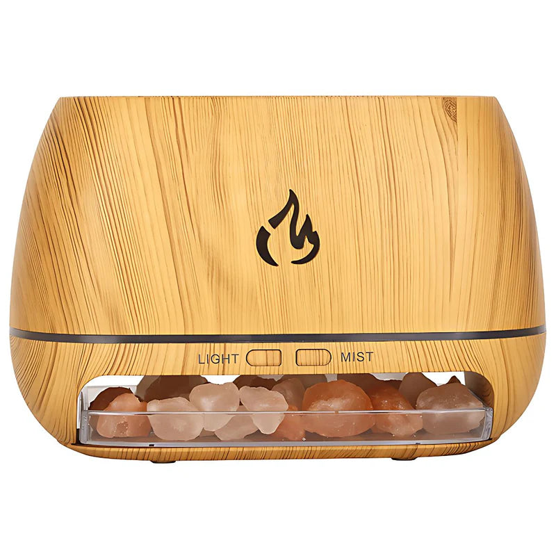 Difusor Aromas De Aceites Esenciales Con Lámpara De Sal Himalaya. Humidificador Aromático. AB1108