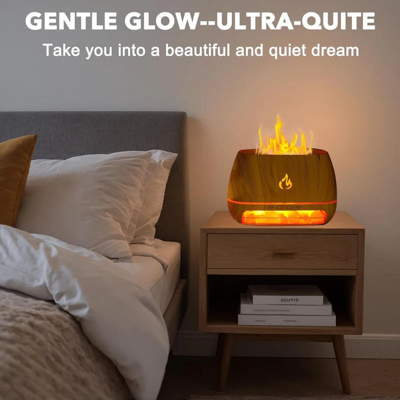 Difusor Aromas De Aceites Esenciales Con Lámpara De Sal Himalaya. Humidificador Aromático. AB1108