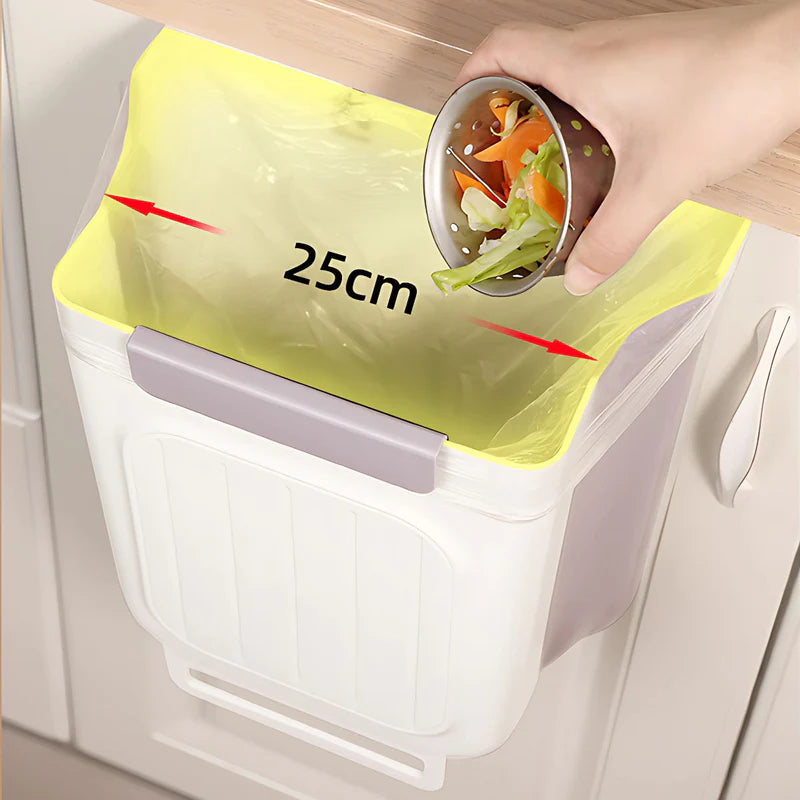 Basurero Plegable Para Colgar En Puerta Gabinete De Cocina. Contenedor De Basura De 11L. Tinaco. Cesto De Residuos. AB426