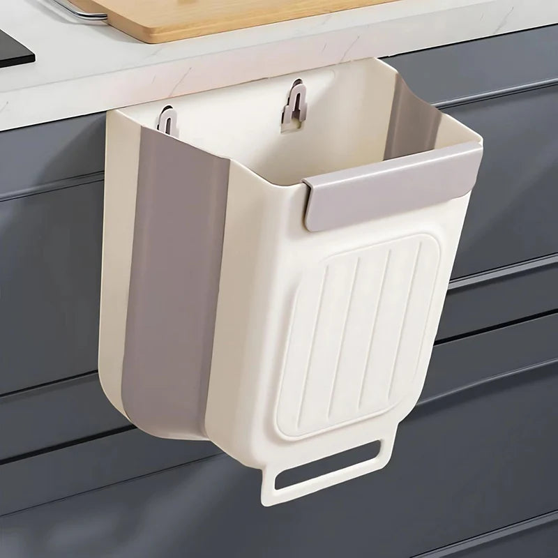 Basurero Plegable Para Colgar En Puerta Gabinete De Cocina. Contenedor De Basura De 11L. Tinaco. Cesto De Residuos. AB426