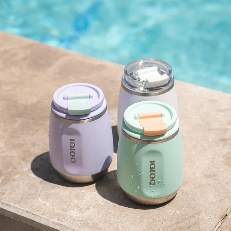 Botella De Agua Vino Termica 10Oz Igloo. Vaso Termico De Acero Inoxidable Para Vino Color Verde Menta. 71406