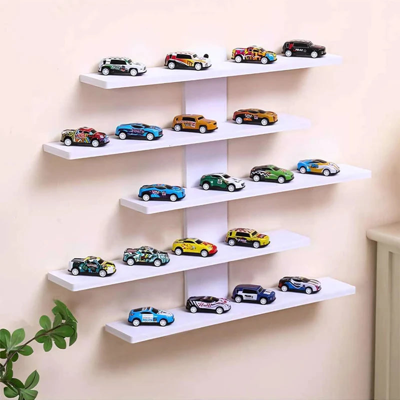 Repisa De Pared De 5 Niveles. Estante Flotante Adhesivo. Tablillas Blancas De 7.2Cm De Profundidad. TU027
