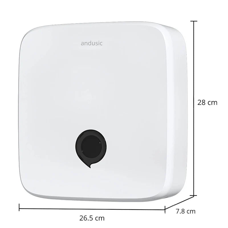 Dispensador De Toallas De Mano Color Blanco. Porta Servilletas De Pared. Caja Dispensadora De Papel 28×26.5×7.8 Cm. TU067