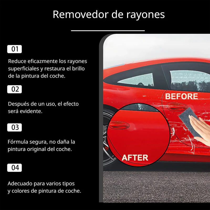 Removedor De Rayones Para Autos 120G Con Paños Y Esponja. Pasta Para Pulir Y Eliminar Rayones De Carros. TU090