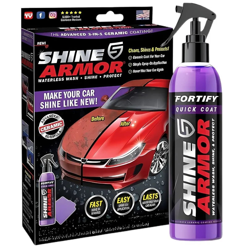 Cera Líquida Para Autos. Detallador Nano Cerámica Hidrofóbica. Limpiador Repele Agua Ideal Para Detailing Y Lavado En Seco Para Vehículos (237Ml) TU104