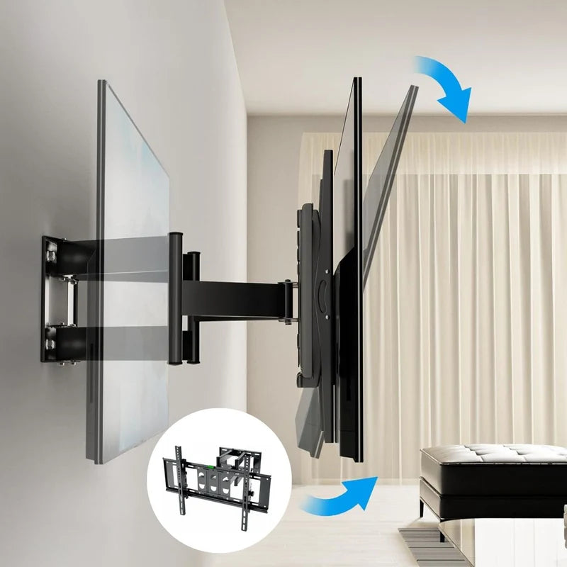 Soporte De TV Ajustable Para Pantallas De 40-80'' Con Inclinación ±15° Y VESA 200X200 Hasta 400X600mm. Brazo Doble Telescópico Para Televisor TU107