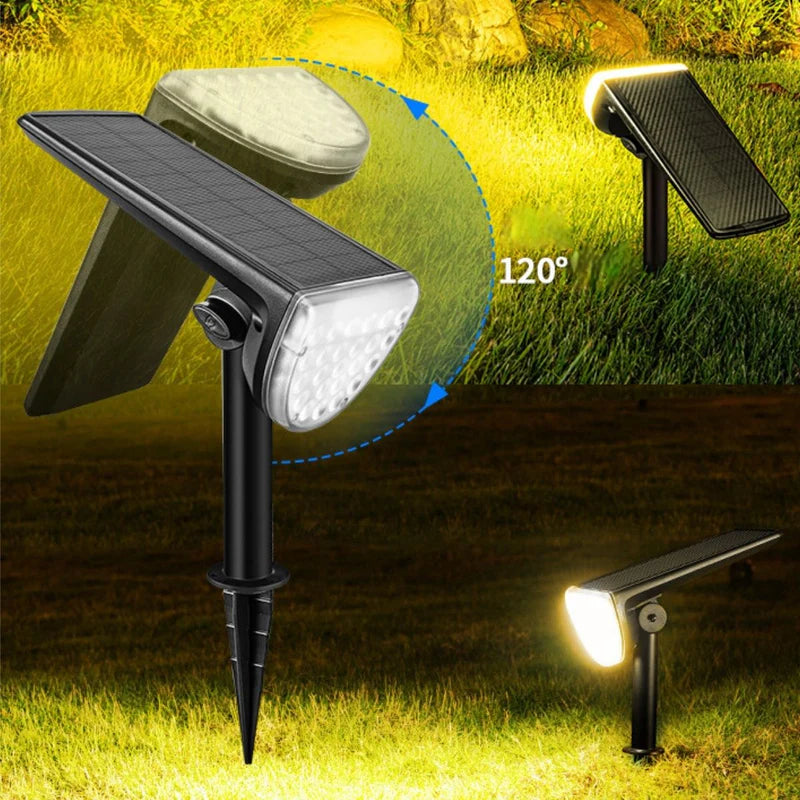 Foco Solar LED Exterior Resistente Al Agua Con Cabezal Ajustable. Lámpara Para Jardín Luz Cálida Autorecargable. (Hasta 10 Horas) TU180