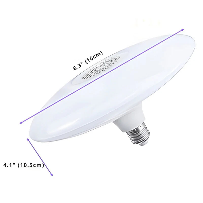 Foco LED RGB Y Luz Blanca 6500K Bluetooth Con Bocina. Lámpara Socket E27 Con Control Remoto. Bombillo Para Salas, Habitaciones, Gamers. 18W.6.3” (16CM) TU586