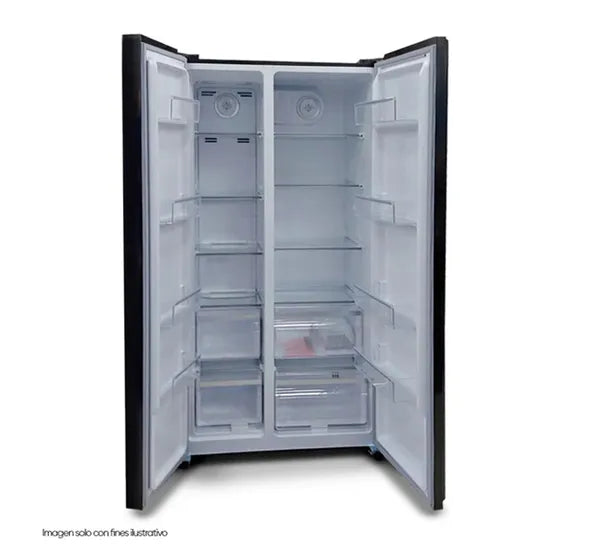 Refrigeradora Side By Side Puertas de Vidrio Negro 15P3 Nisato NRF-516