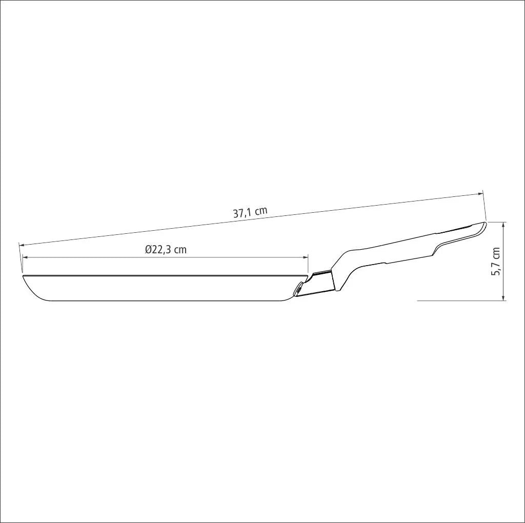 Sartén para pancakes de aluminio Loreto con revestimiento antiadherente Starflon Max de 22cm Tramontina 20389/022