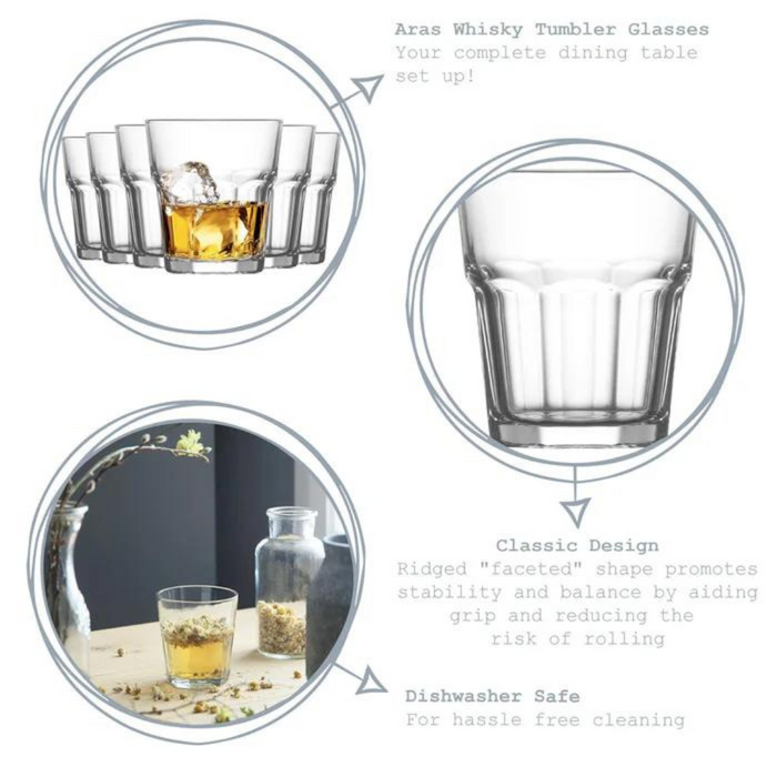 Set de 6 Vasos Aras de Whisky 10-1/4oz Vidrio LV-ARA233F LAV