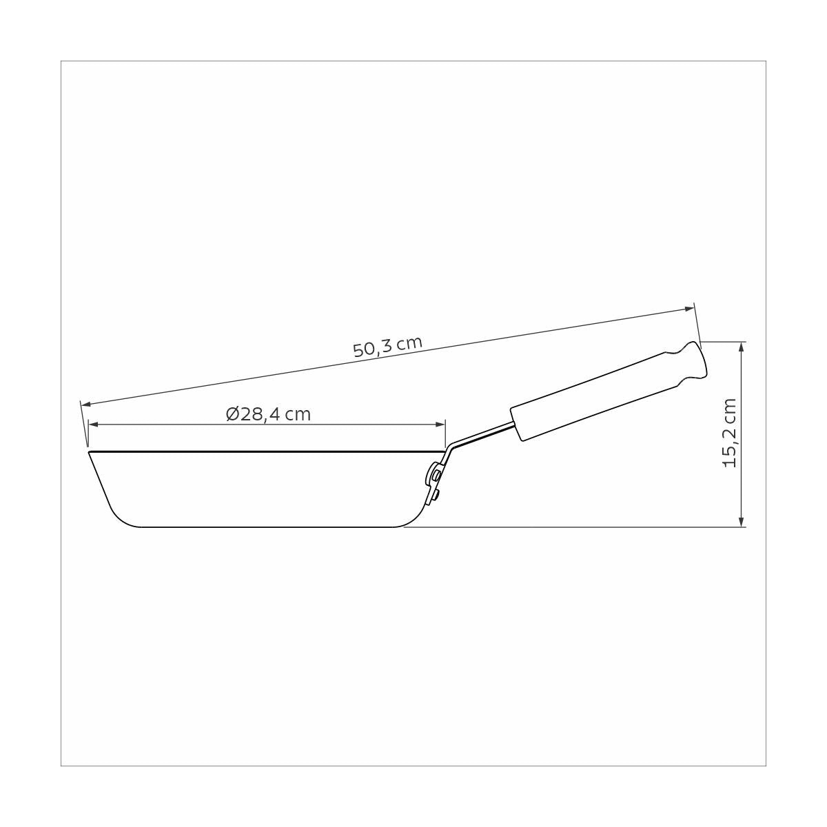 Sartén Profesional en Aluminio con Revestimiento Interno con Antiadherente Starflon Premium y Acabado Externo Lijado 28cm 3,2L Tramontina 20892/028