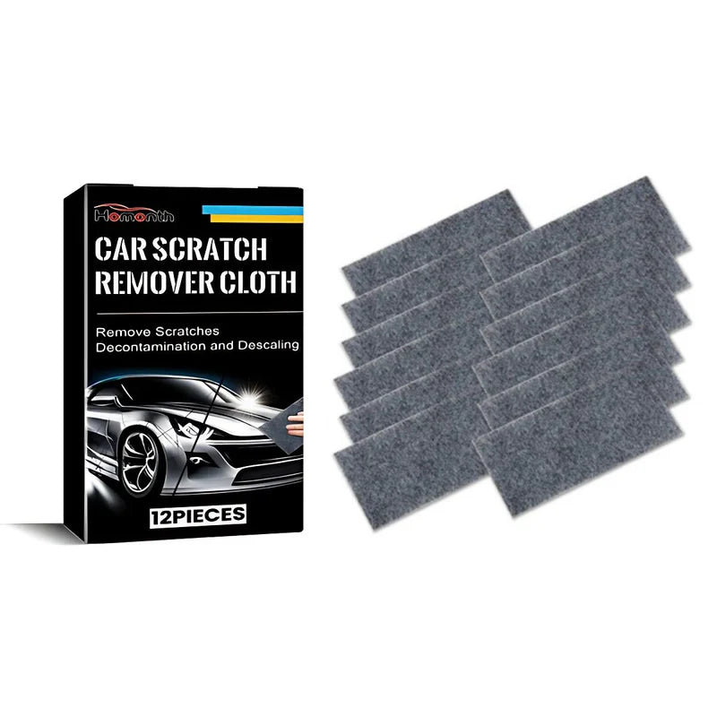 Paño Removedor De Rayones Para Auto. Paño Multiusos De Reparación De Arañazos Para Carros. Quita Rayas De Carro (Set De 12 Unds) AB1392