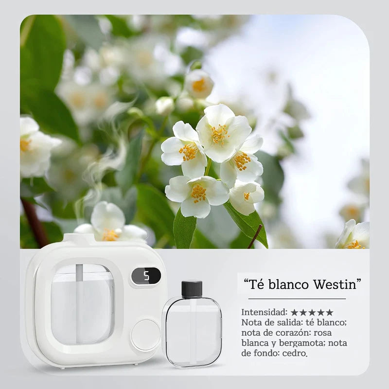 Difusor Aromas De Aceites Esenciales (Incluye Esencia De Westin White Tea 50Ml). Dispensador De Fragancia Aromático. Ambientador. Aromaterapia. AB1311