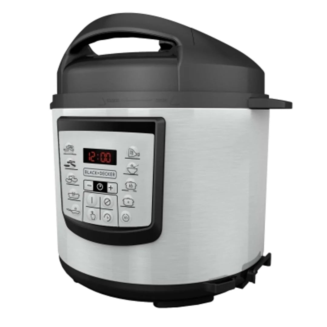 (LLEGANDO 3 DE JULIO) Olla de Presión Digital BLACK+DECKER PR100SD de 6 Litros | Olla Eléctrica Multifuncional Programable