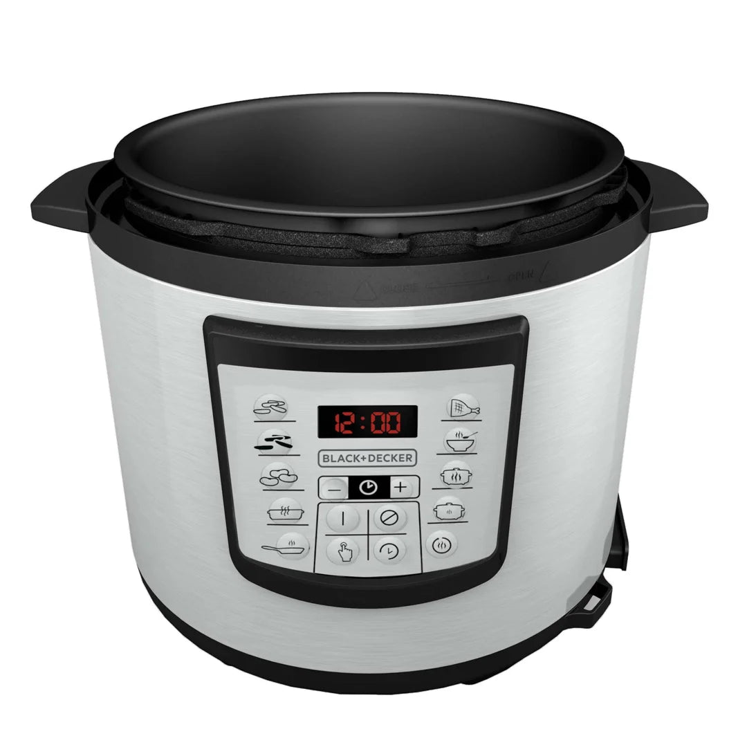 (LLEGANDO 3 DE JULIO) Olla de Presión Digital BLACK+DECKER PR100SD de 6 Litros | Olla Eléctrica Multifuncional Programable