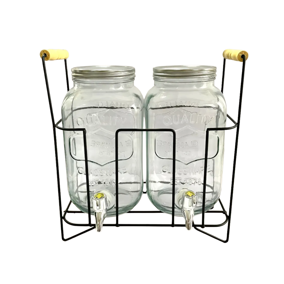 Set 2 Envases de Vidrio con Dispensador 4L PJ-49225